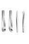 Set of 5 Transparent Tweezers - Straight, Oblique and Fish Tweezers Flat Straight Collet Food Pastry Tweezers - 3