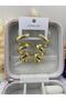 UNTARNED IMPORTED STEEL LARGE HELEZON CURLY EARRING - 5