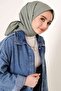 Hijab Women's Bamboo Necklace Green Scarf - 2
