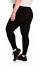 Women's Plus Size Black Ribbed High Waist Leggings - 2