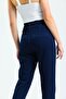 Women's Navy Blue Pocket Detailed Jogger Jean Jeans (thin Fabric) - 7