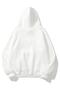 Unisex White Basic Sweatshirt Hoodie - 2