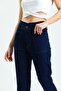 Women's Navy Blue Pocket Detailed Jogger Jean Jeans (thin Fabric) - 3