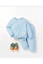 Unisex Long Sleeved Sweatshirt and Pants Set for Girls/Boys, Waffle Wafer Fabric