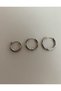 NON-TARKINESS SURGICAL STEEL SET OF 3 (3 SIZE) THICK HOOP EARRINGS - 2