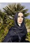 Shiny Stoned Satin Janjan Hijab Evening Dress Shawl - 2