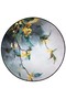 Gray Themed Flowers Patterned Round Woven Base Modern Decorative Carpet 6240 - 3