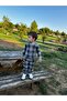 Tri̇ko Plaid Patterned Crew Neck Bottom and Top Set - 5