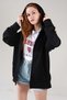 Black Two Thread Basic Oversize Cardigan - 3
