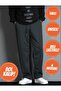 Black Baggy Cut Wide Leg 2 Thread Sweatpants - Comfortable Clothing