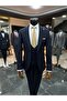 Navy Blue Slimfit Vest Suit - 4