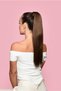 Chocolate Brown Ponytail Hair Extension - Blow Dryer Applicable Hairpiece Hair