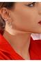 Women's Silver Minimalist Design Steel Hoop Earrings Set - 6-Piece Daisy Steel Earrings with Dangle - 2