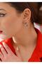Women's Silver Minimalist Design Steel Hoop Earrings Set - 6-Piece Daisy Steel Earrings with Dangle - 3