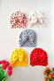 Baby Girl Colorful Patterned 5-Piece Cap Set (6-18 months) - 2