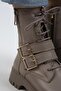 Hannah Women's Genuine Leather Lace-up Zippered Buckle Mink Boots - 2