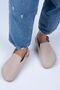 Holly Women's Genuine Leather Belted Buckle Beige - Gold Sandals