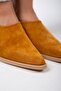 Stella Women's Genuine Leather Western Mustard - Suede Slippers - 3