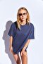 Anthracite Oversize Unisex T-shirt - Thick Soft Texture, Minimal Print Detail, 100% Cotton