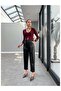Buckle Gold Leather Trousers - 3