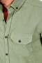 Khaki Linen Short Sleeve Double Pocket Flap Shirt - 4