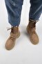 Hannah Women's Genuine Leather Lace-up Zippered Buckle Sand Suede Boots - 7
