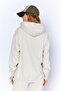 Distressed/Faded Effect Regular/Normal Fit Hooded Knit Sweatshirt with Kangaroo Pocket | Stone | Ek100278851 - 5