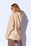 Beige V-Neck Women's Casual Shirt |   Mks166918-01-6918 - 5