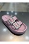 Double Buckle Stoned Women's Daily Slippers - 4