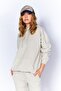 Distressed/Faded Effect Regular/Normal Fit Hooded Knit Sweatshirt with Kangaroo Pocket | Stone | Ek100278851 - 7