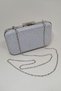 Silver Glitter Evening Dress Clutch Portfolio Bag - 3
