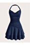 Eva - Ruffled Mini Dress with Halter Neck