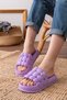 Women's Luxury Lightweight and High Sole Anti-Slip Sticker Patterned Daily Beach Sea Pool Bath Slippers with Gel - 2