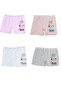 Girls' Mixed Color Patterned Cotton Boxers 6 Pack - 4