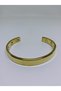 Gold Yellow Brass Handcuff Bracelet with Pain Relief Magnet, Stress Bracelet No:1