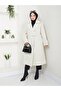 Button Detailed Oversize Loose Fit Cashew Coat Ck-1001 - 6