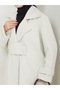 Button Detailed Oversize Loose Fit Cashew Coat Ck-1001 - 3