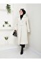 Button Detailed Oversize Loose Fit Cashew Coat Ck-1001