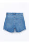 Ripped Detailed Boyfriend Fit Women's Jean Shorts - 2