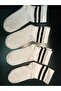 Yaade Kids Tennis Unisex Socks Toe Seamless White 4pairs - 2