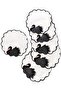 6 Pieces Linen Fabric Embroidered Sequin Embroidered Coffee Side Cocktail Presentation Napkin & Coasters