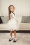 Baby Girl Child Princess Fluffy Tutu Heart Long Sleeve Flexible Lycra Dress - 4