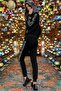 Hooded Crystal Stone 3-Thread Zip-Up Cotton Women's Stylish Design Plus Size Tracksuit Set - 5