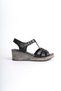 Genuine Leather BLACK Anatomical Sandals COMFORT WOMEN'S SANDAL TMD202455 - 3