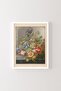 Still Life with Flowers, Fruits, a Large Tit and a Mouse - White Frame