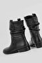 Women's Black Genuine Leather Size 35-41 Gusseted Boots & Booties - 5