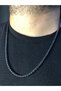 Spiga Model Black Plated Steel Necklace, Gift for Lover, Spouse, Father - 7