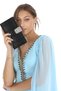 Black Color Laser Evening Dress Portfolio Clutch Wedding Engagement Henna Nikah Women's Handbag Can Be Used in Hand or with a Long Strap - 4