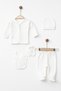Baby Reported 100% Cotton Newborn Hospital Release Set Cream