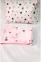 Pink Star Park Crib Baby Duvet Cover Set - 120x80cm Sheet, 100x150cm Bag, 35x45cm 2 Pillows - 3